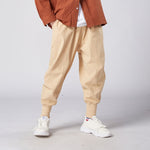 MrGoldenBowl Store Men Harem Pants Japanese Casual Cotton Linen Trouser Man Jogger Pants Chinese Baggy Pants