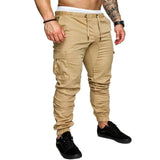 Autumn Men Pants Hip Hop Harem Joggers Pants 2020 New Male Trousers Mens Joggers Solid Multi-pocket Pants Sweatpants M-4XL