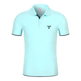 2020 NEW Clothes Men Knitted Polo Shirt Contrast Color Short Sleeve Turn-down Neck Top Breathable Plus Size Sport Men's Polo Tee